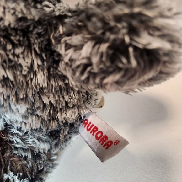 8" Stein Schnauzer Grey Stuffed Animal Dog Plush Puppy Aurora Incredibly soft - Picture 5 of 9